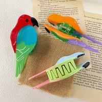 Pince à cheveux créative Qianjin en forme de perroquet, design unique, pince à cheveux en acétate en forme d'oiseau, pince requin animal de dessin animé pour femmes