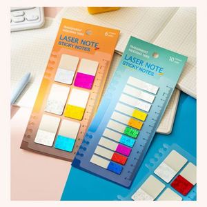 High Quality Shiny Index Tab Labels Students Adhesive Marker Classification Loose-Leaf Labels <b>Sticky</b> <b>Notes</b> for Learning Office - Product Image 2