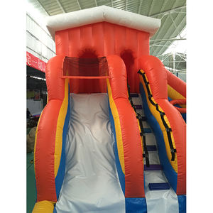 Jouets de jeu gonflables drôles toboggan commercial sec/humide <span class=keywords><strong>pour</strong></span> enfants grand toboggan combiné avec <span class=keywords><strong>piscine</strong></span> et objectif de cerceau à vendre - Product Image 6