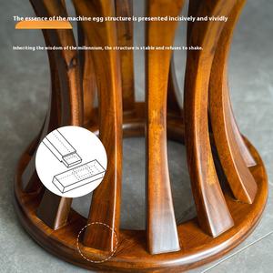 Taburete de <span class=keywords><strong>tambor</strong></span> de madera de ébano sólido nuevo estilo chino moderno elegante mesa de centro con asientos cómodos - Product Image 3