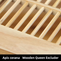 Excluseur vertical en bois pour abeilles Cerana, espacement de 4 mm, en sapin et bambou, compatible avec les ruches standard à 10 cadres