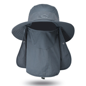 Venta al por mayor personalizado al aire libre protector solar impermeable extraíble cara cuello solapa de punto cubo gorra de pesca bordado <span class=keywords><strong>pescador</strong></span> sol <span class=keywords><strong>hombre</strong></span> <span class=keywords><strong>sombreros</strong></span> - Product Image 5