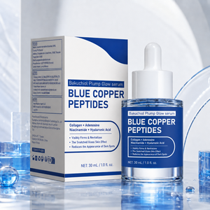 Sérum Visage Anti-Âge au Peptide de Cuivre Bleu GHK-Cu Bakuchiol Multi-Peptides Collagène Réparateur Raffermissant Marque Privée - Product Image 1