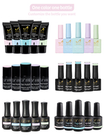 Fournitures pour ongles en gel semi-permanent sans HEMA ni TPO, 15 ml, OEM, logo personnalisé, marque privée, vernis gel UV à faire tremper