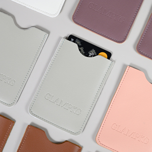 Glampkg סיטונאות אישית לוגו מותאם אישית סלים רזה pu עור מתנה כחול לבן אשראי ויפ שרוולים כרטיס - Product Image 4