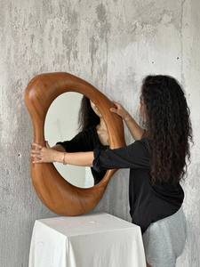 <span class=keywords><strong>Espejo</strong></span> de <span class=keywords><strong>Entrada</strong></span> Moderno para Sala de Estar, Decoración de Pared con Marco de Madera, <span class=keywords><strong>Espejo</strong></span> Decorativo de Arte Creativo para Hotel o Villa - Product Image 5