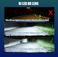 Projecteur Bi-LED Laser Direct XC011, Lentille de Phare 3 Pouces 78W 6 Cœurs, Feux de Croisement et de Route Universels pour Voiture
