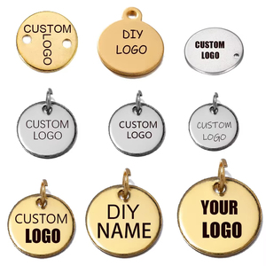 Wd Tùy Chỉnh Không-Phai Mạ Thép Không Gỉ Vòng Charms Tag Gương Đánh Bóng Trống Khắc Đồ Trang Sức Phụ Kiện Mặt Dây Chuyền Thẻ - Product Image 3
