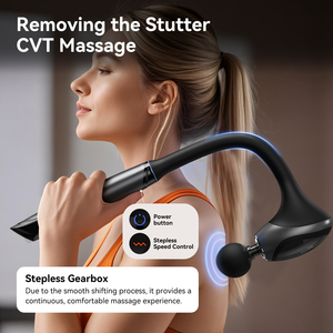 Deep Tissue Massage Gun with Extension Long Handle Handheld <strong>Back</strong> <strong>Massager</strong> High Frequency Metal Massage Gun for Pain Relief - Product Image 5