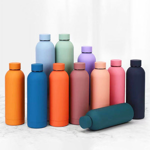 Free Custom Logo 500ml Portable Handle Rubber Coating 25oz Thermal Stainless Steel Vacuum Water <b>Flask</b> <b>Bottles</b> with Handle - Product Image 5