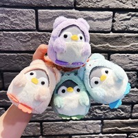 Porte-clés pingouin en peluche mignon, poupées en peluche douces, pendentif de sac, poupée de machine à griffes, cadeau, porte-clés pingouin en peluche mignon