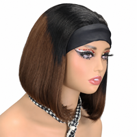 Perruques bandeau vietnamiennes SDD ultra-lisses en cheveux humains, perruques bob courtes de 10 pouces sans colle, faciles à mettre et à porter, perruque bob en cheveux humains
