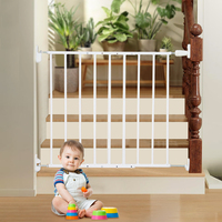 Prodigy SG001 Nouvelle conception blanche, barrière de sécurité pour bébé en bois rétractable multifonctionnelle pour l'extérieur, pour les enfants de 2 à 4 ans
