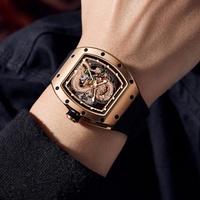 Montre automatique pour homme CHANCE avec cadran 3D Dragon, boîtier en acier inoxydable, étanche, sportive, nouvelle collection, montre de business