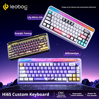 LEOBOG Hi65 65% Triple Mode Aluminium Gasket Hot Swappable Mechanical Keyboard 4000 MAh 4000 Hz untuk Gaming Kantor