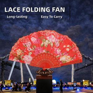 Nouveau style éventail pliant chinois en dentelle, cadeaux de mariage, éventail en plastique pour décorations de bal, artisanat en plastique fait main - Product Image 3