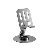 Support de téléphone portable pliable compact OEM avec rotation à 360° et base réglable pour bureau, domicile et appels vidéo