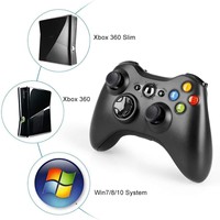 Control Remoto Inalámbrico para Juegos de 2.4GHz con Motor de Vibración - Control con Palanca 3D para Xbox 360, Receptor USB Incluido