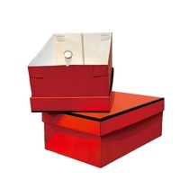 Boîte cadeau pliable haut de gamme en carton ondulé pour chaussures, impression quadricolore, couleur personnalisée, carton écologique