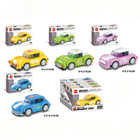Mini Voiture de Construction en Blocs, Jouet de Collection, Série DIY à Assembler, Petit Modèle de Voiture, Véhicule en Blocs pour Enfants, Cadeau Promotionnel
