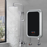 Chauffe-eau électrique instantané sans réservoir 220-240V 4.5KW pour toute la maison, affichage numérique LED, économie d'énergie, pour garage, camping-car, hôtel