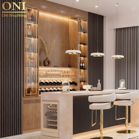 ONI Shopfitting rak anggur kayu antik furnitur Bar komersial meja Bar Mini desain etalase anggur elegan