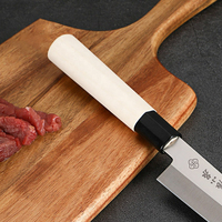 Couteau de cuisine japonais Sashimi Sushi de 4.5mm d'épaisseur avec manche en bois blanc