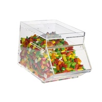 Vitrine de présentation en acrylique transparent pour bonbons, boîte de présentation de comptoir en Lucite avec séparateurs pour bonbons, snacks et pâtisseries