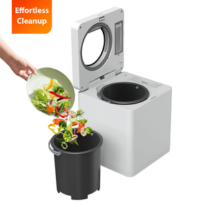 LUXFOND Composteur Électrique pour Aliments en ABS et Acier Inoxydable avec Couvercle en Verre Transparent pour la Cuisine Domestique – Engrais à partir de Déchets Alimentaires - Product Image 1