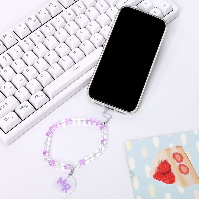 Personalized Crystal Glass Phone Charm, Custom Beaded Wrist Strap, Y2K Aesthetic Phone Lanyard, Gift for Her, Bridesmaid Gift