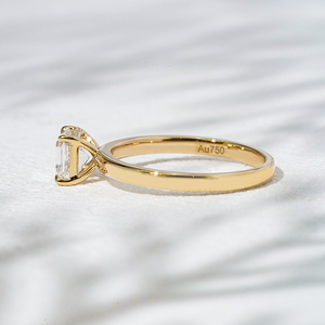 Starsgem oro 18K Asscher taglio DEF colore laboratorio cresciuto diamante Solitarie <span class=keywords><strong>anello</strong></span> <span class=keywords><strong>di</strong></span> <span class=keywords><strong>fidanzamento</strong></span> - Product Image 4