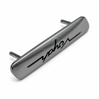 Badges métalliques personnalisés en alliage d'aluminium et de zinc, durables et écologiques, formes sur mesure pour la décoration de marques électroniques et de vêtements
