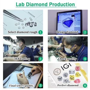 Piedra lateral de joyería al por mayor de fábrica 1,5*2mm-5*7mm corte ovalado blanco DEF VS Diamante de laboratorio Suelto - Product Image 5