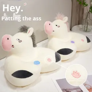 Jouets de cheval en peluche multifonctionnels Oreiller de lit en peluche super doux Remplissage en coton PP pour adultes pour lire et regarder - Product Image 5