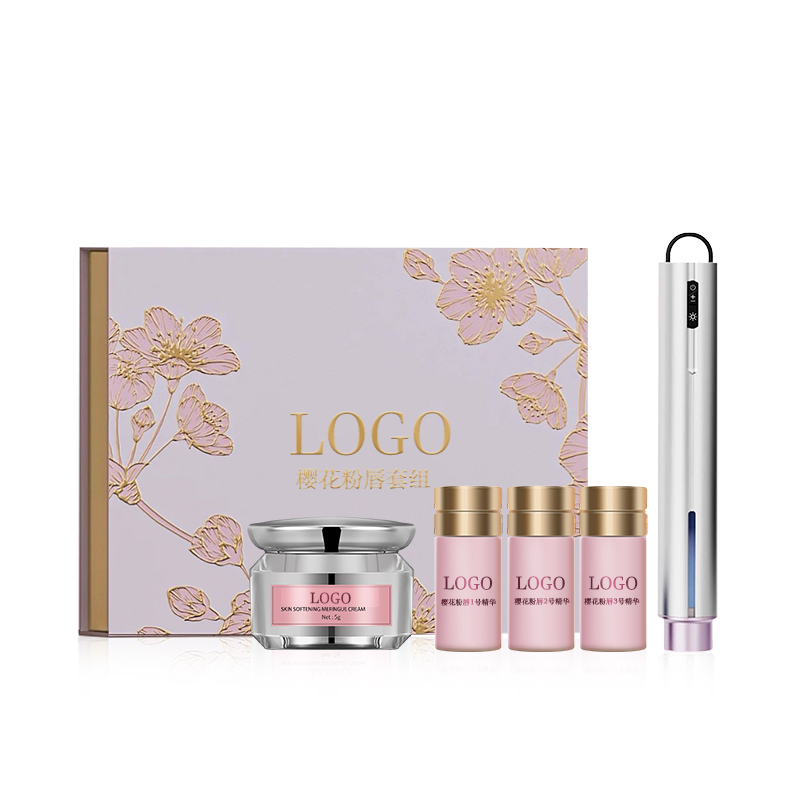 Un ensemble de lèvres roses