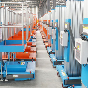 Elevador de aluminio vertical hidráulico Elevador móvil pequeño Plataformas de trabajo aéreo de doble mástil - Product Image 5