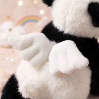 Porte-clés en peluche Panda Ailes d'Ange Volantes, Pendentif de sac à dos, Figurine d'animal mignonne, Rembourrage en coton PP, Assortiment, Adorable, Amusant, Cadeau parfait