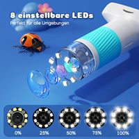 Portable Children's 1000x Digital Microscope 8GB Card 2 Inch IPS Screen USB Photo/Video Recording Magnifying Glass Toy