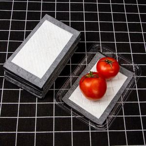 Prix d'usine Tampons absorbants frais pour viande, fraise, cerise, tomate, 40 ml/unité, noir/blanc, pour emballage absorbant de viande - Product Image 2
