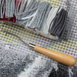 Tapis de fabrication de tapis de crochet de loquet de 100x150cm, <span class=keywords><strong>toile</strong></span> vierge de maille d'accrochage de tapis - Product Image 2