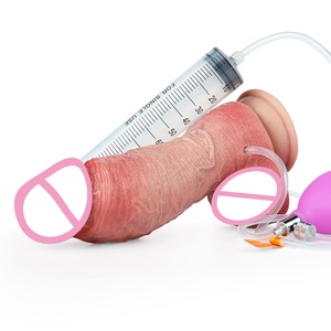 FAAK Large Girth Ejaculation Realistic <b>Dildo</b> With Sucker Silicone Inflatable Squirting Cock Vagina Anal Dilator Sex Toys - Product Image 5