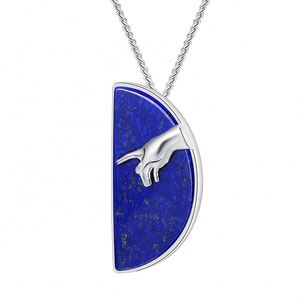 925 plata esterlina antigua mano de <span class=keywords><strong>Dios</strong></span> DE LA CREACIÓN DE Adán colgante de plata personalizado para joyería de mujer - Product Image 3
