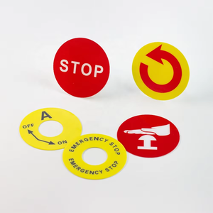 Tùy chỉnh dừng khẩn cấp thiết bị cơ khí offon Vòng PVC không thấm nước Logo cảnh báo Sticker - Product Image 6