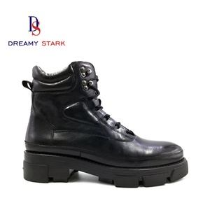 Dreamy Stark Autumn Wedding Shoes Breathable Walking High Top Lace-Up <b>Boots</b> Genuine Leather Office & Career Men's Casual Shoes - Product Image 3