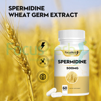 FocusHerb OEM Extrait de germe de blé végétalien de qualité alimentaire Spermidine 500mg/60 gélules/flacon Extraction liquide-solide ISO 9001 Casher