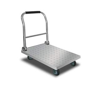 Chariot à plateforme pliable silencieux en métal robuste de 500 kg avec maille personnalisable OEM et quatre roues - Product Image 1