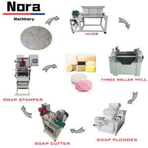 High Quality Stainless Steel Chemical Soap Cutting/Stamper Machine Small Hotel Soap Making Machine Production Line Suppliers