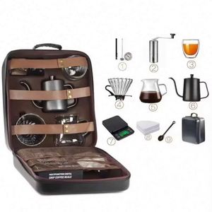 Juego de Molinillo de Café Manual, Cafetera de Goteo, Olla para Preparar Café a Mano, Filtro y Escurridor, Set de Café para Regalo - Product Image 1