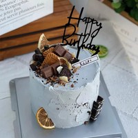 Joyeux anniversaire acrylique fête gâteau Topper miroir or gâteau Topper enfants anniversaire gâteau décoration fournitures