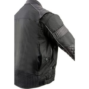เสื้อแจ็กเก็ตสกู๊ตเตอร์สิ่งทอสีดำของผู้ชาย2025หุ้มหนังสำหรับใส่แข่งรถจักรยานยนต์ - Product Image 3